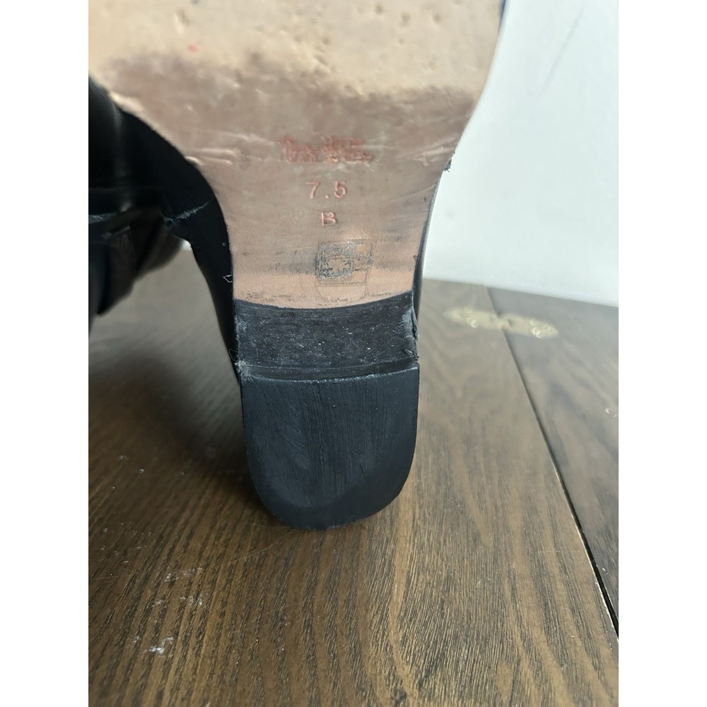 Coach Paulina Womens 7.5B Black Leather Classic Boots Booties Ankle Buckle - Picture 13 of 14